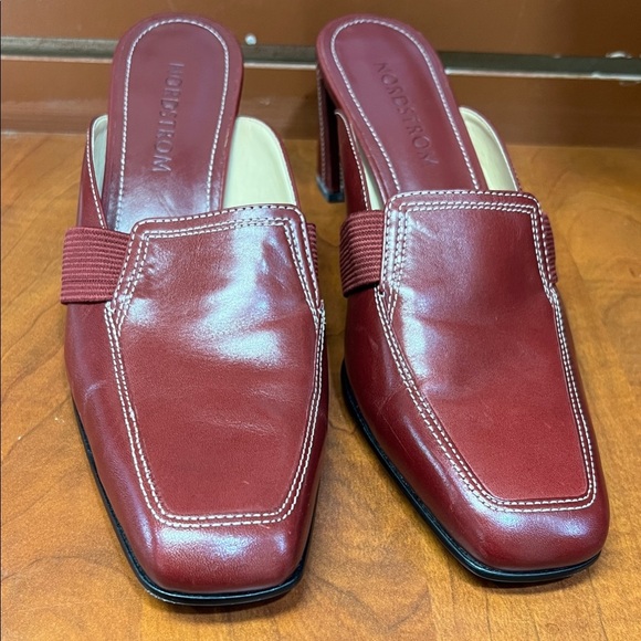 Nordstrom Burgundy Leather Mules - Picture 8 of 15